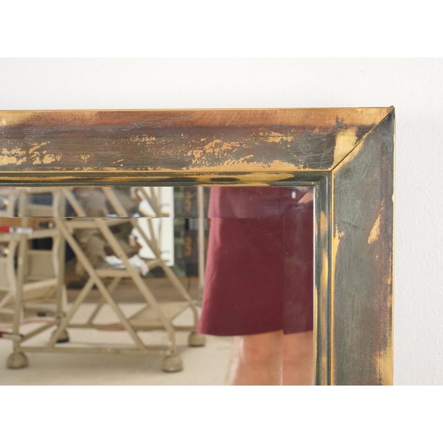 Handcrafted Copper Bevel Art Wall Mirror For Sale - Image 4 of 7