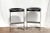 1970s Pair of Warren Bacon Oak and Chrome Stools Stained Black For Sale - Image 4 of 11
