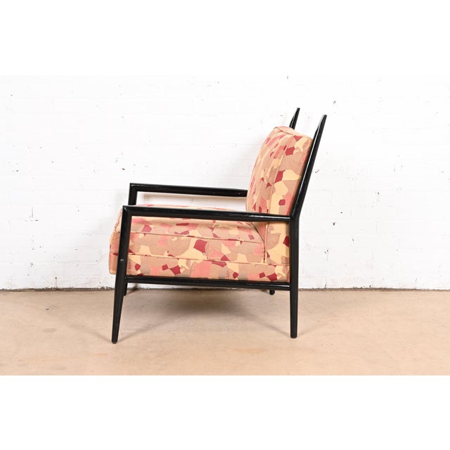 Paul McCobb Planner Group Ebonized and Upholstered Lounge Chair, 1950s For Sale - Image 9 of 11