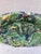 19th Century Majolica Palissy Snake Wall Platter On a blue background, a snake on the center decorated with a...