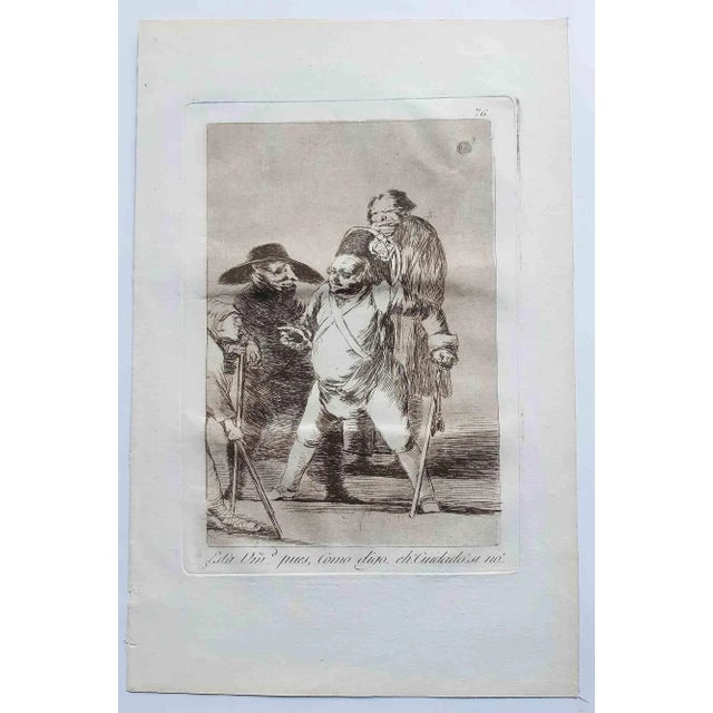 Esta usted… pues\. eh!como digo… cuidado from Los Caprichos is an original artwork realized by the artist Francisco Goya...