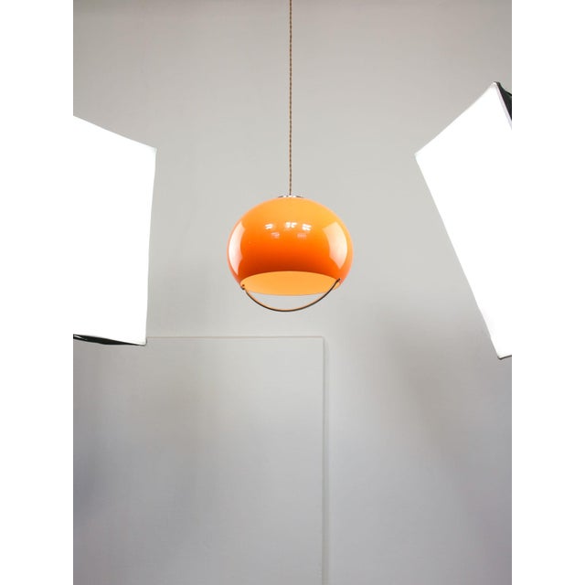Space Age Orange Jolly Pendant Lamp by Luigi Massoni for Guzzini, 1960s For Sale - Image 14 of 18