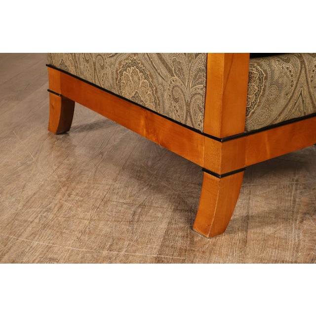 Sherrill Biedermeier Style Upholstered Armchair With Exposed Wood Frame For Sale - Image 10 of 18