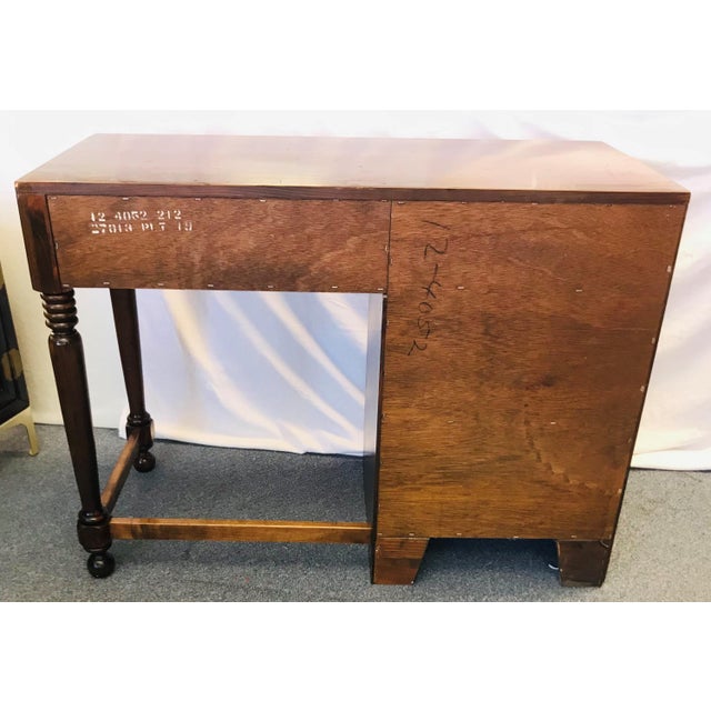 Ethan Allen Antiqued Pine Old Tavern Desk With Four Drawers Chairish