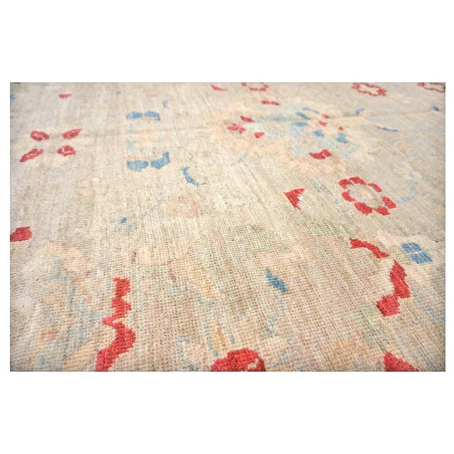 21st Century Persian Sultanabad Master Wool 12x17 Ivory, Red, & Blue Handmade Area Rug #1143967 For Sale - Image 11 of 16