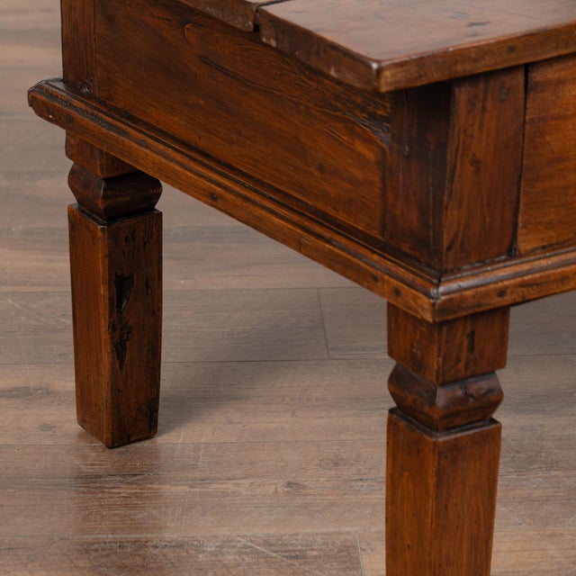 19th-Century French Walnut Coffee Table With Three Drawers For Sale - Image 11 of 16