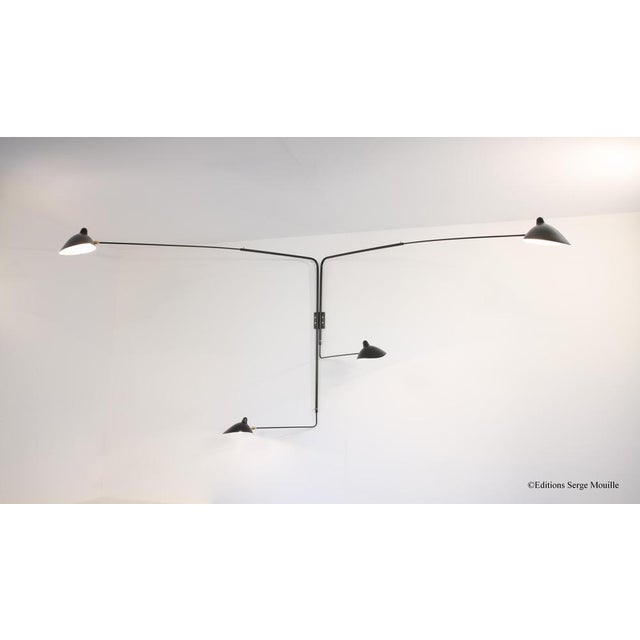 Sconce 2 with Rotating Straight Arms by Serge Mouille For Sale - Image 13 of 14