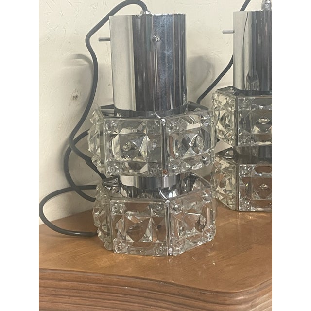 Swarovski Cut Glass Pendant Lamps, 1970s, Set of 5 For Sale - Image 18 of 18