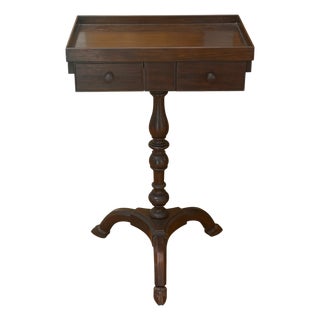 Antique Regency Style Hoof Foot Mahogany Side Table For Sale
