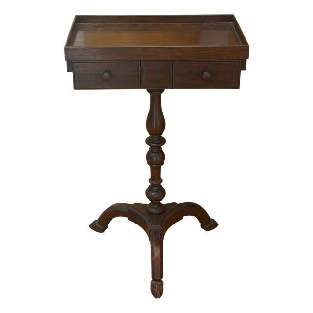 Antique Regency Style Hoof Foot Mahogany Side Table For Sale