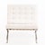 Knoll Pair of Attributed Knoll International Barcelona Chairs With Matching Ottomans, C. 1988. For Sale - Image 4 of 10
