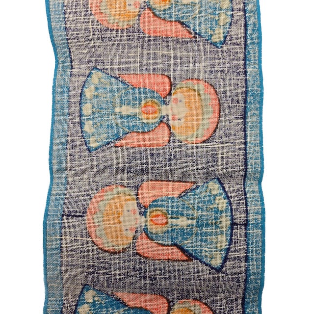 Marimekko Vintage Södahl Danish Christmas Angel Table Runner For Sale - Image 4 of 7