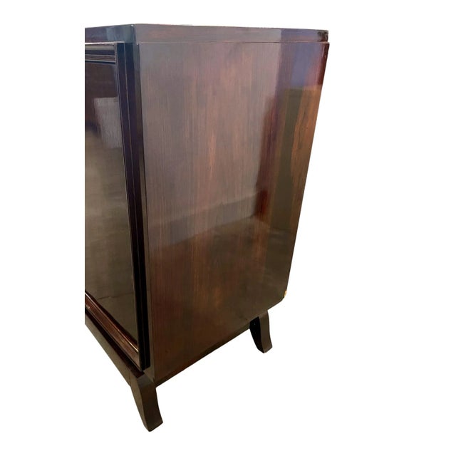 Mid-Century Modern Hollywood Regency Inlaid Rosewood Credenza, French, C.1930 For Sale - Image 4 of 7