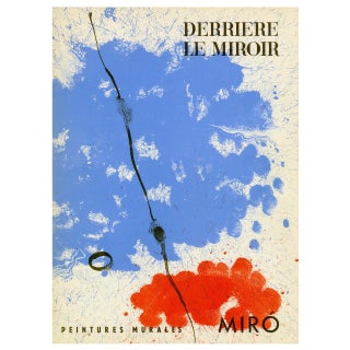 Joan Miro Original Lithograph Dm01128f Derriere Le Miroir 1961 For Sale