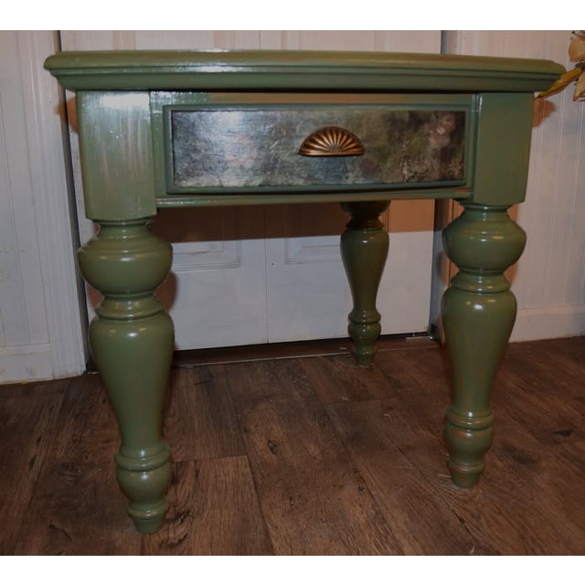 Hand-Finished "London Rose" Decoupage Side Table For Sale - Image 4 of 4