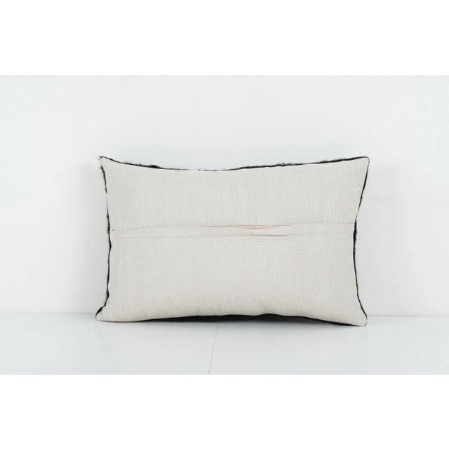 Turkish Siirt Blanket Lumbar Cushion Cover For Sale - Image 4 of 4