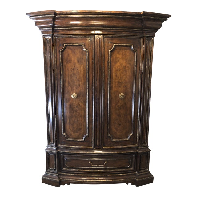 Marge Carson Gold Leaf Armoire Chairish