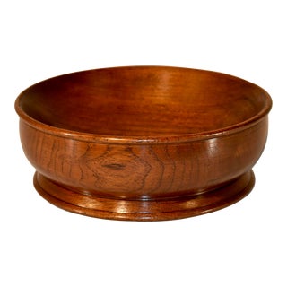 19th Century English Oak Turned Bowl For Sale