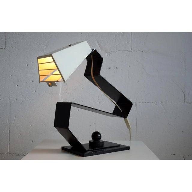 Mid-Century Modern Black and White Table Desk or Nightstand Lamp For Sale - Image 14 of 14