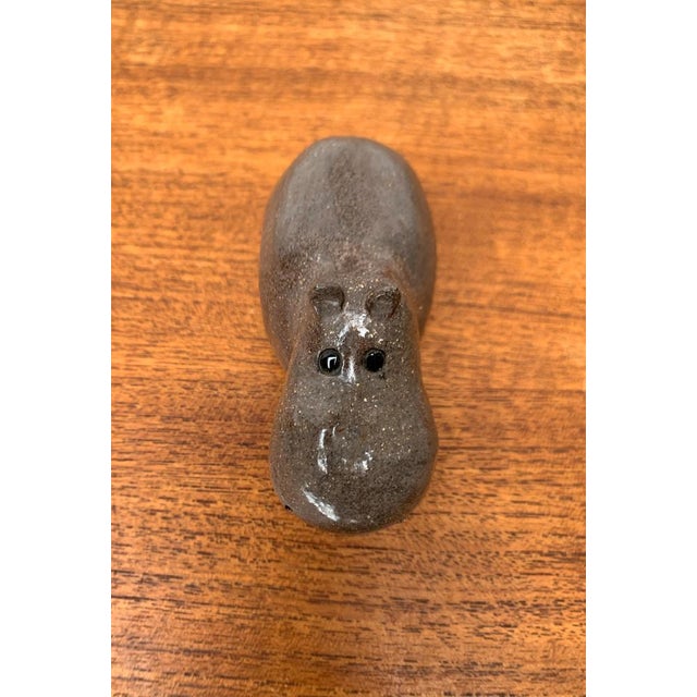 Mid-Century Ceramic Hippo Figurine, 1960s For Sale - Image 15 of 16