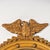 Fantastic large gilded wood convex glass eagle mirror. This bullseye mirror features the perched American eagle and...