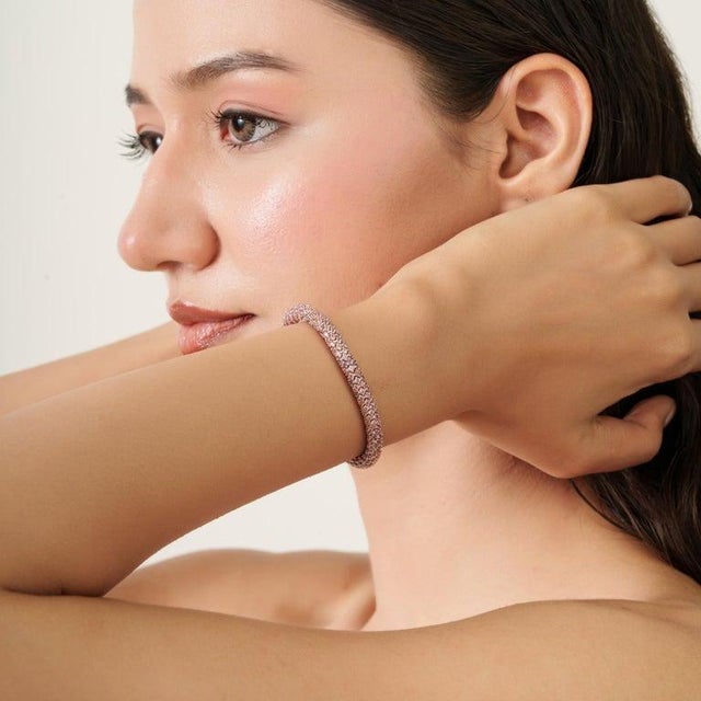 Orange Golden Orange Sapphire Rope Bracelet in 925 Silver For Sale - Image 8 of 13