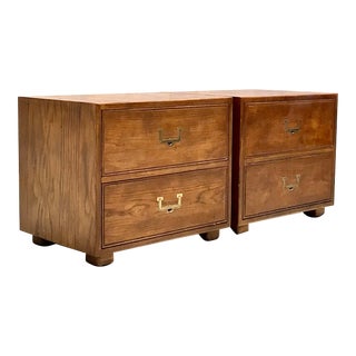 Vintage Boho Henredon Artefacts Nightstands - a Pair For Sale