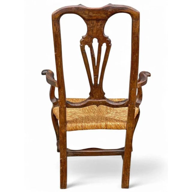 Louis XV Venetian Armchair in Walnut For Sale - Image 11 of 18