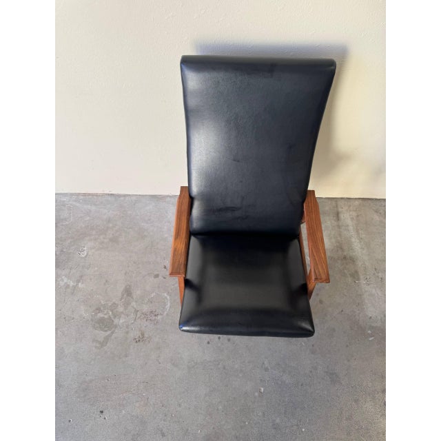 1960s Mid Century Scandinavian Teak High-Back Lounge Chair For Sale - Image 9 of 10