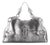 Cartier Marcello De Handbag Metallic Silver Leather Large Top Handle Bag Tote For Sale