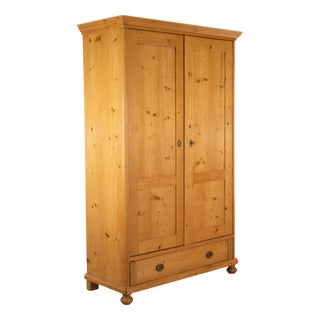 Softwood Wardrobe with Drawer For Sale