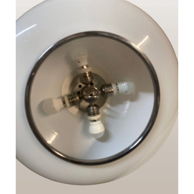 Opaline Glass Pendant Lamp for Kitchen Counter Upcycled from Vintage Glass Shade, 1960 For Sale - Image 6 of 16