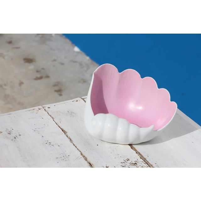 Mid-Century Large Shell Porcelain Soap Dish, Portuguese, Vista Alegre For Sale - Image 9 of 13