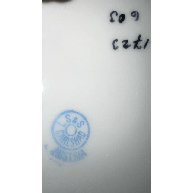 Art Nouveau Antique Ls&s Carlsbad Austria Porcelain Tureen, Hand Painted Wild Roses, c.1900 For Sale - Image 3 of 12