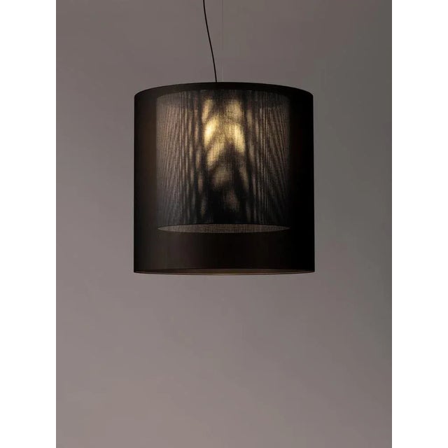 Black and grey moaré xl pendant lamp by antoni arola dimensions: d 83 x h 81 cm materials: metal, polyester. Available in...