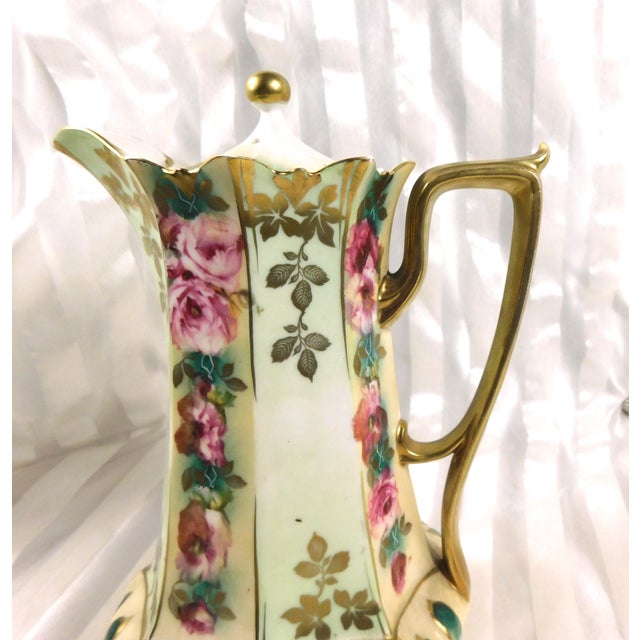 Ceramic Late 18th Century Reinhold Schlegelmilch Rs Prussia Chocolate Pot and Cup Set - Set of 8 For Sale - Image 7 of 18