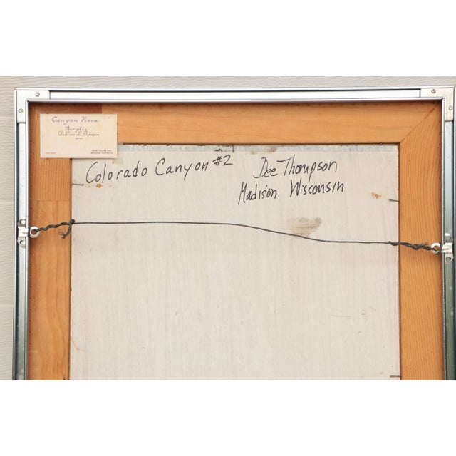 Metal Colorado Canyon Original Framed Painting For Sale - Image 7 of 8