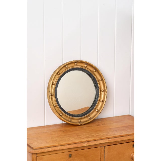 English 19th Century Convex Gilt Mirror For Sale - Image 3 of 8