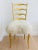 1940’s Italian gilded high back chair. Upholstered in sheepskin seat. Super lightweight. Made in Italy.