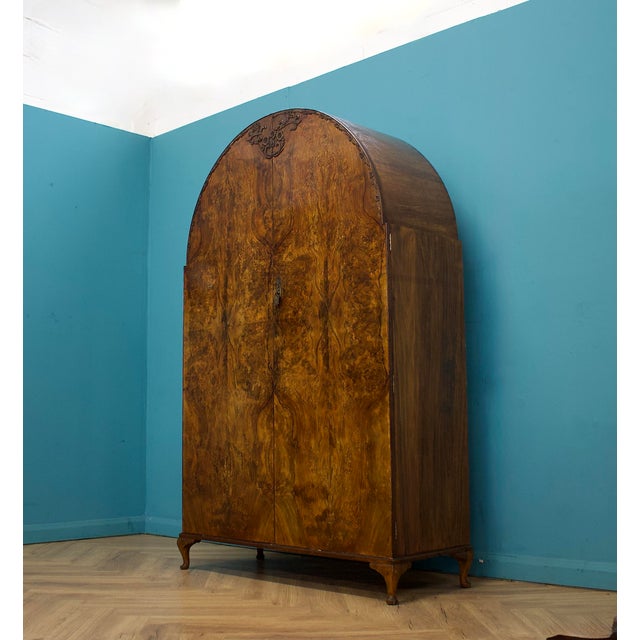 Art Deco Burr Walnut Wardrobe, 1930s For Sale - Image 3 of 11