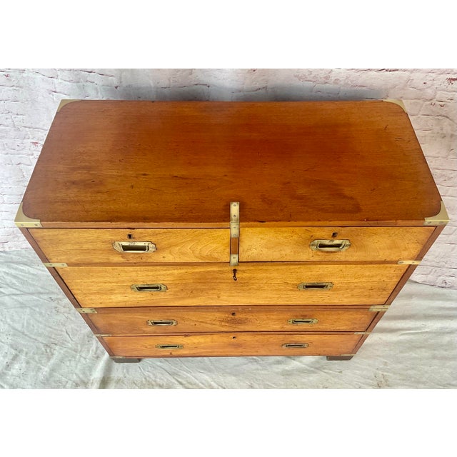 Campaign 19th Century English Campaign Chest of Drawers, For Sale - Image 3 of 13