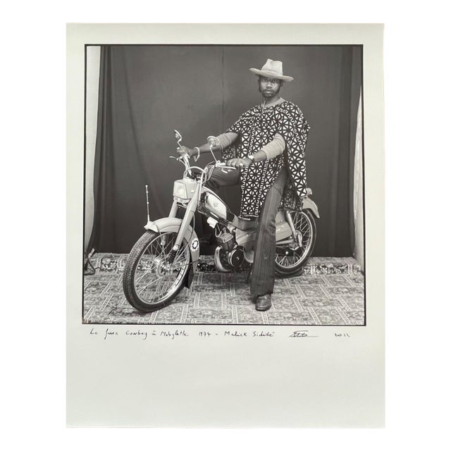 Malick Sidibe (1936-2016) — Le Faux Cow-Boy À Mobylette Signed & Dated Print (1974/2011), Baryta Paper For Sale