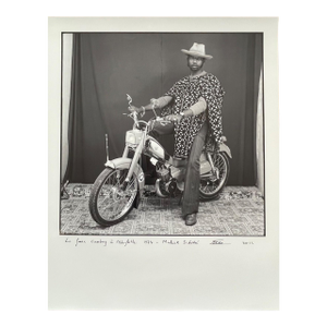 Malick Sidibe (1936-2016) — Le Faux Cow-Boy À Mobylette Signed & Dated Print (1974/2011), Baryta Paper