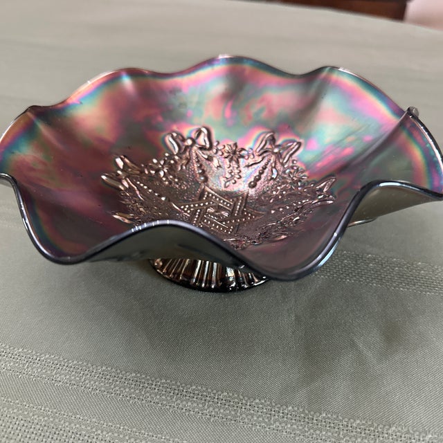 Amythest Base Bowl. Check photos for condition and imperfections. No chips, cracks or flea bites. Marked on bottom. Nice...