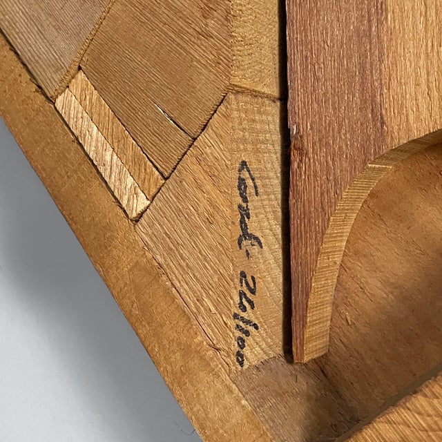 Mario Ceroli, Sculpture Profilo Di Moravia, 1970s, Wood For Sale - Image 9 of 12