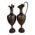 Pair of 1900s Classic European Bronze Antique Ewers For Sale