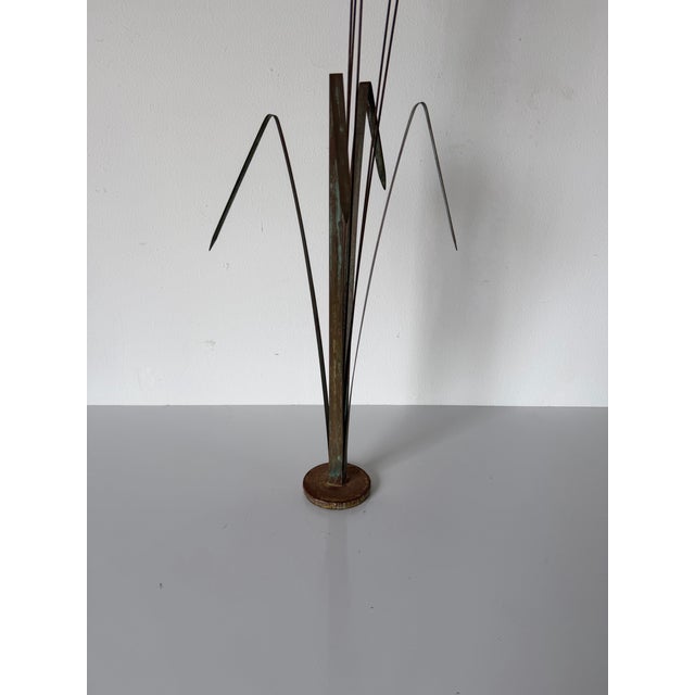 1970’s Mid-Century Modern Mixed Metals Cattail Sculpture For Sale - Image 12 of 12