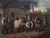 Happy Group by Franz Defregger (Austrian 1835-1921) 19th Century Painting Oil on Wood Panel , 16" x 20", signature in...
