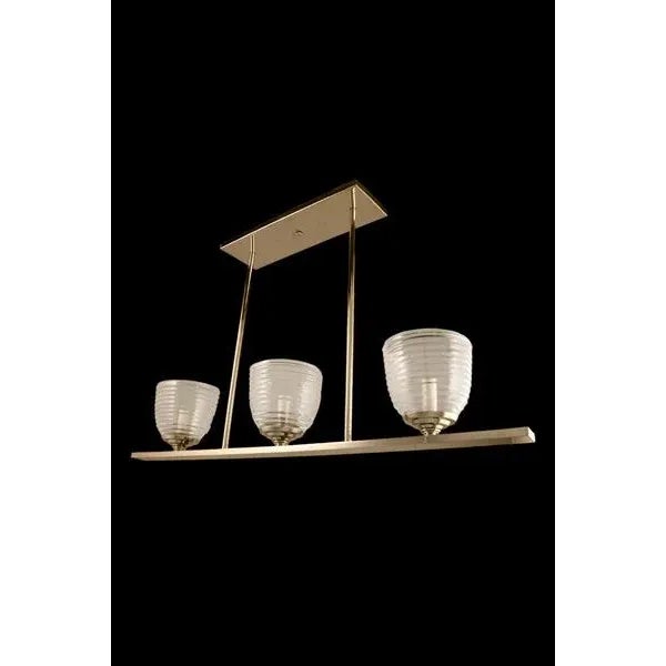 Contemporary Murine Pendant in Brass Finish For Sale - Image 3 of 3