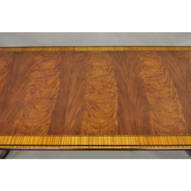 Baker Stately Homes Collection Georgian Duncan Phyfe Mahogany Dining Room Table For Sale - Image 12 of 17
